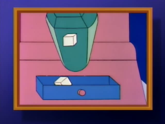 Homer Simpson sits on a brown couch in a white tank top, holding a glass, while baby Maggie in a blue outfit and bow sits…