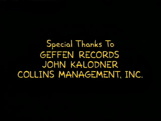 No Simpsons characters appear in this sequence, which consists only of black title cards in yellow lettering over a black…