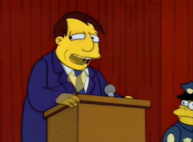 From “Marge vs. the Monorail”: “Of course.”