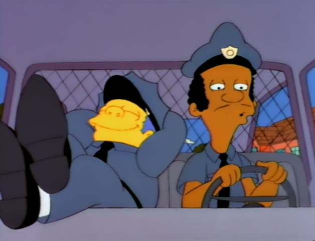 From “So It's Come to This: A Simpsons Clip Show”: “That sounded like an explosion at the old Simpson place.”