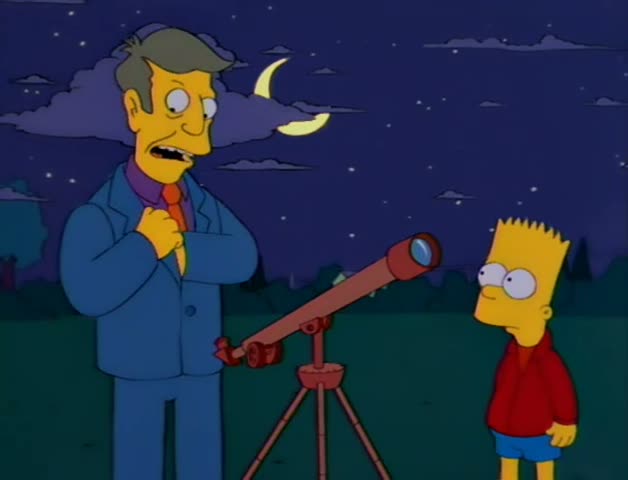 From “Bart's Comet”: “Anyway, that's why I always keep a cellular phone next to me.”