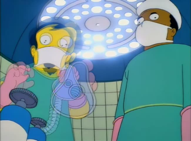 From “'Round Springfield”: “Okay, Bart. I will count to three and you will be sound asleep.”