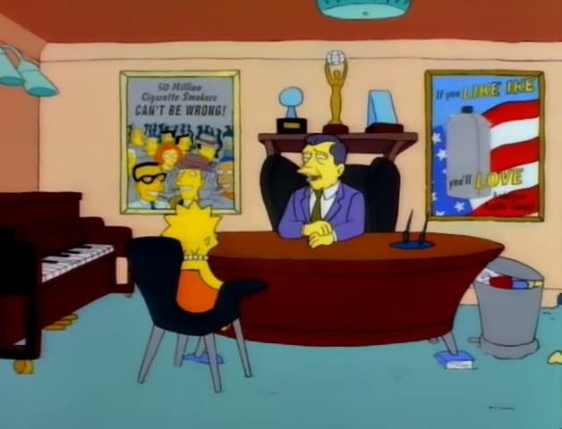 From “Treehouse of Horror VI”: “Well, sir, advertising is a funny thing.”