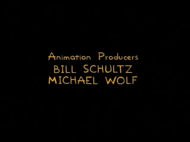 A black background with credits in gold lettering