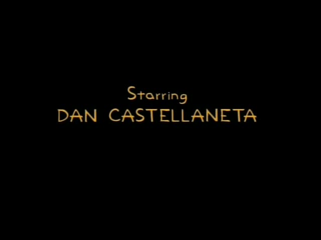 No animated characters appear in this moment; it is a black title card sequence with no people on screen