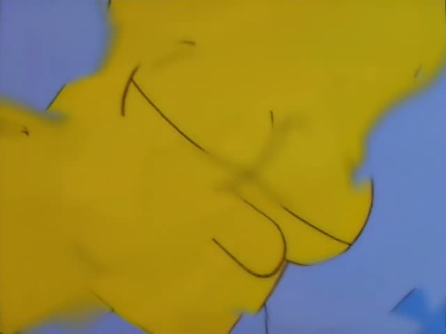 A spiky-haired yellow-skinned boy in a green shirt is in a bathroom, first seen in a blurred close-up near a white faucet…