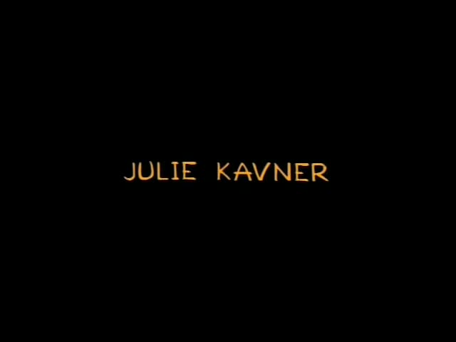 No Simpsons characters appear in this moment; it is the end-credits roll against a plain black background