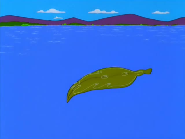 Lisa and Marge are in Lisa's pink bedroom, where Lisa lies under a blue blanket and Marge stands in the doorway…
